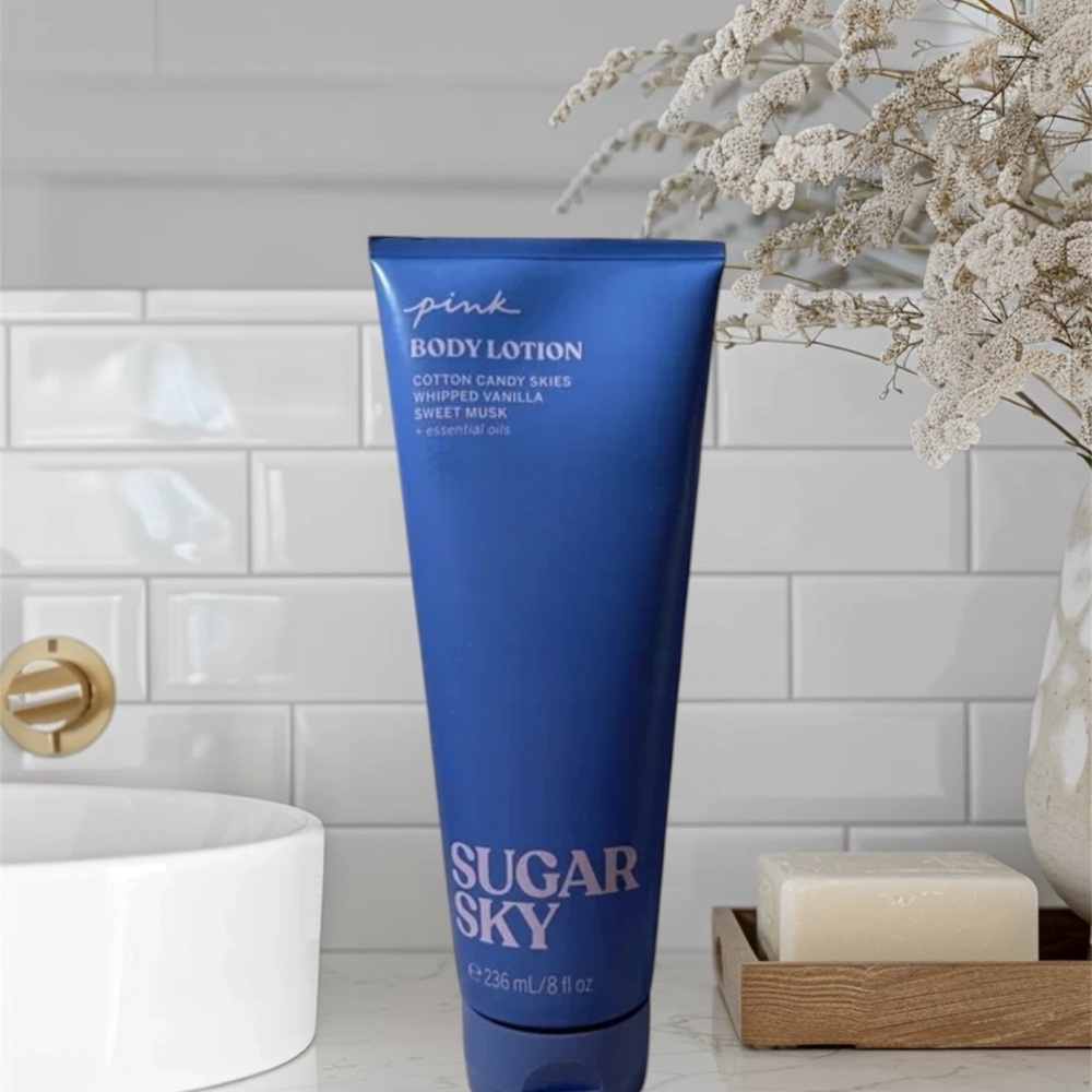 Pink body lotion